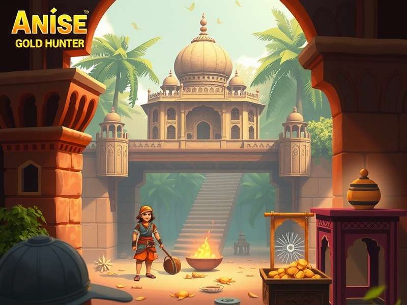 Anise Gold Hunter level design showing Indian architecture